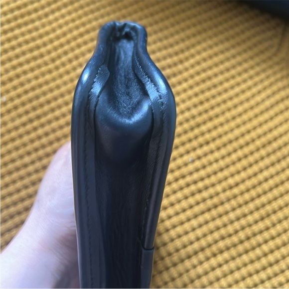 Vintage Coach Black Leather Chunky Case Multipurpose Make-up Money Pouch - Picture 9 of 14